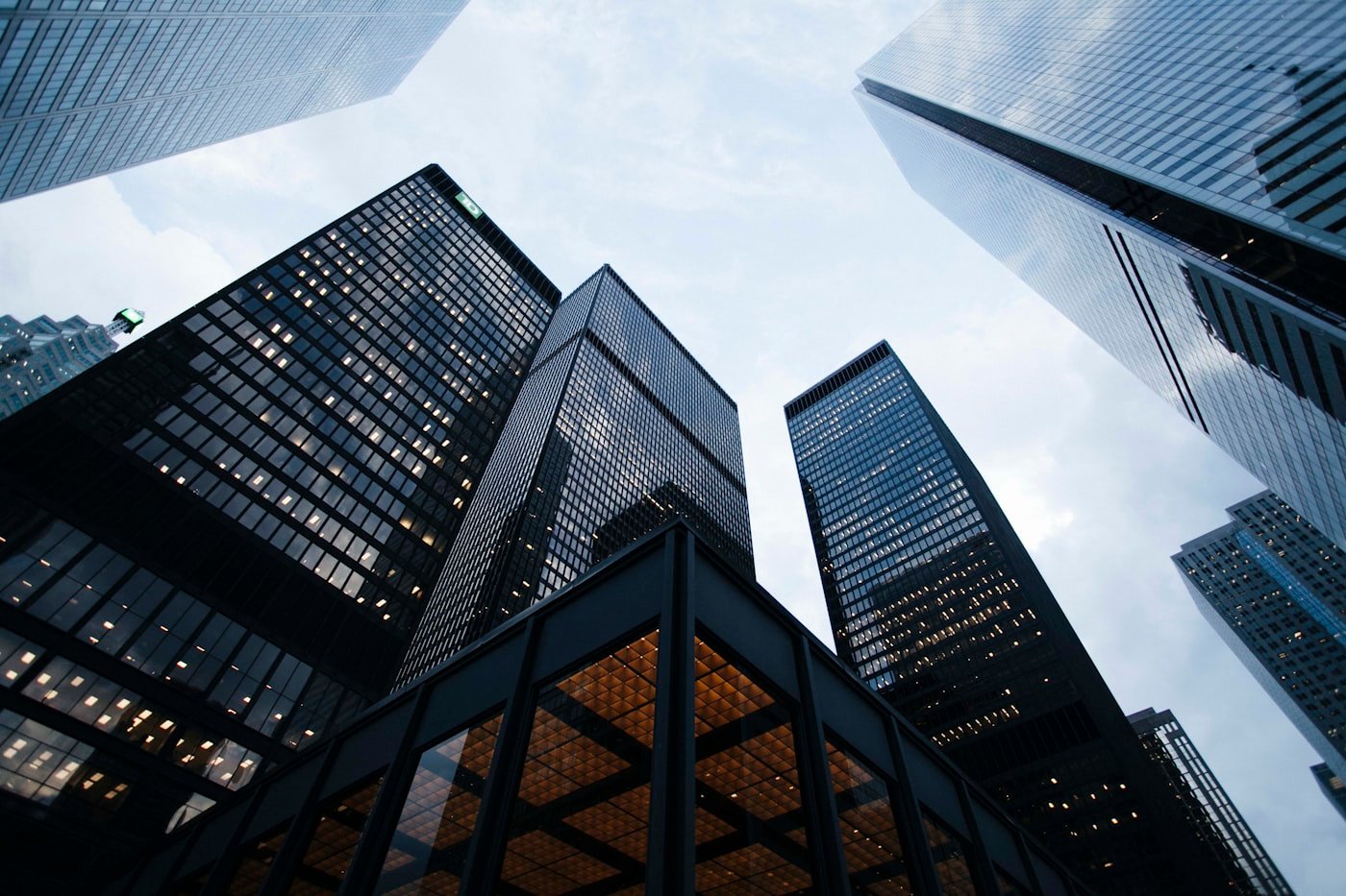 Modern corporate towers representing global capability centers